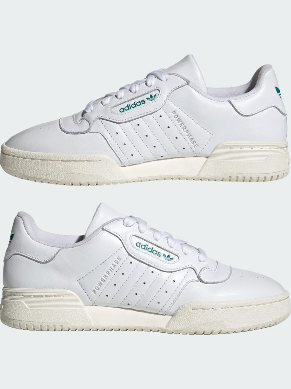 Adidas Powerphase Classic White Green Men’s Sneakers LA4359 Size 6.5